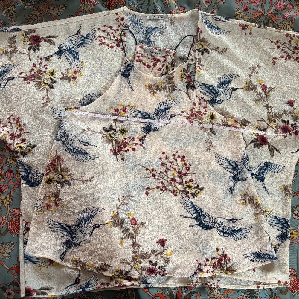 High neck sleeveless top with matching coverup - Papaya